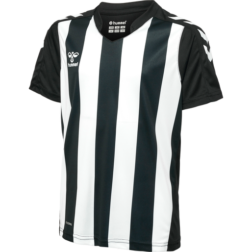 HMLCORE XK Striped Jersey S/S Kids - Black/ White