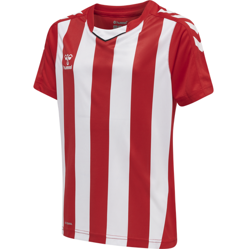 HMLCORE XK Striped Jersey S/S Kids - True Red/White