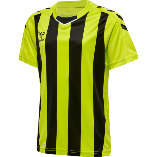 HMLCORE XK Striped Jersey S/S Kids - Lime Popsicle /Black