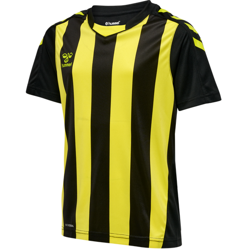 HMLCORE XK STRIPED JERSEY S/S KIDS - Sports Yellow/Black