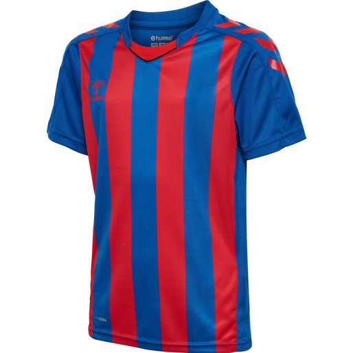 HMLCORE XK Striped Jersey S/S Kids - TrueBlue/Red