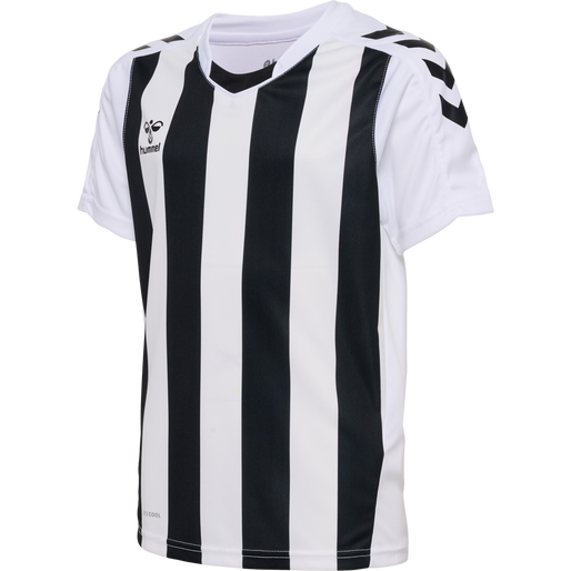 HMLCORE XK STRIPED JERSEY S/S KIDS - White/Black