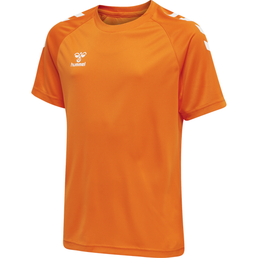 HMLCORE XK Core Poly T-Shirt S/S Kids - Orange TIger