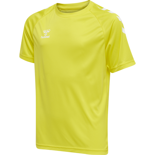HMLCORE XK Core Poly T-Shirt S/S Kids - Blazing yellow