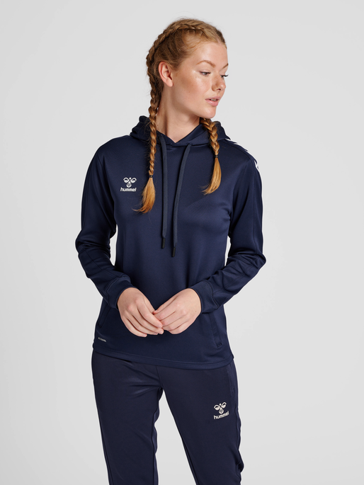 HMLCORE XK POLY SWEAT HOODIE WOMAN - Marine