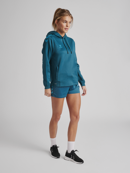 HMLCORE XK POLY SWEAT HOODIE WOMAN - Blue Coral