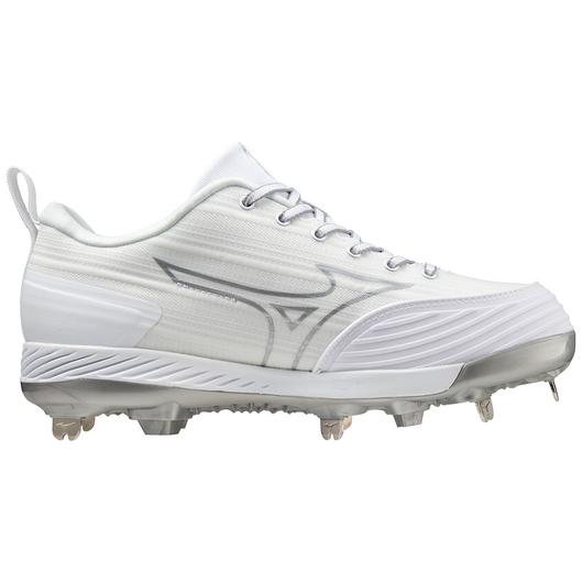 Mizuno Sweep 6 Low Women's Metal Softball Cleat - White