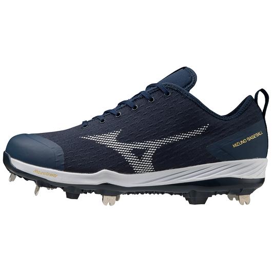 Mizuno Dominant 4 Low Men's Metal Baseball Cleat- Navy/White