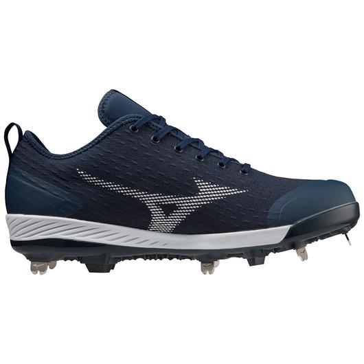 Mizuno Dominant 4 Low Men's Metal Baseball Cleat- Navy/White