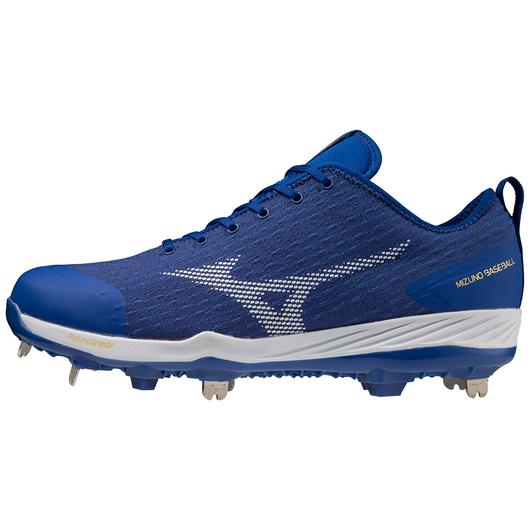 Mizuno Dominant 4 Low Men's Metal Baseball Cleat- Royal/White