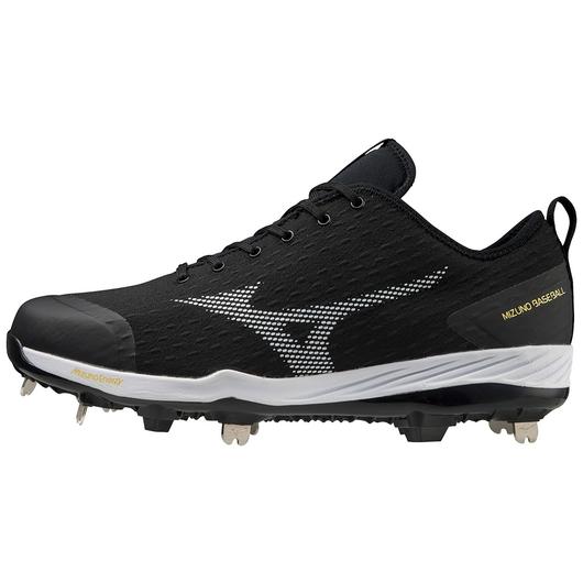 Mizuno Dominant 4 Low Men's Metal Baseball Cleat- Black/White