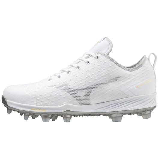 Mizuno Dominant 4 TPU Men's Molded Baseball Cleat - White