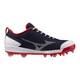 Mizuno Dominant 4 TPU Men's Molded Baseball Cleat - Navy/Red