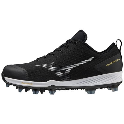 Mizuno Dominant 4 TPU Men's Molded Baseball Cleat - Black/White