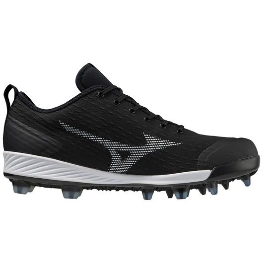 Mizuno Dominant 4 TPU Men's Molded Baseball Cleat - Black/White