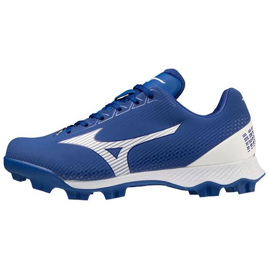 Mizuno Wave Lightrevo TPU Junior Molded Low Baseball Cleat - Royal/White