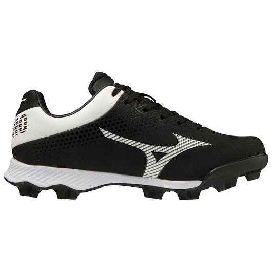 Mizuno Wave Lightrevo TPU Junior Molded Low Baseball Cleat - Black/White