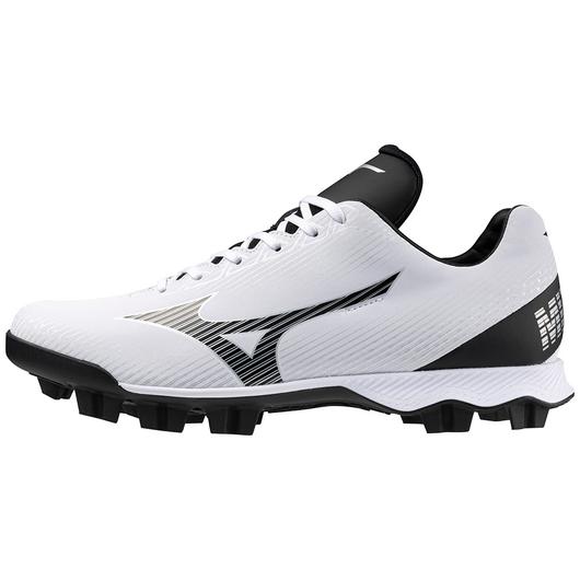 Mizuno Wave Lightrevo TPU Men's Molded Low Baseball Cleat - White/Black