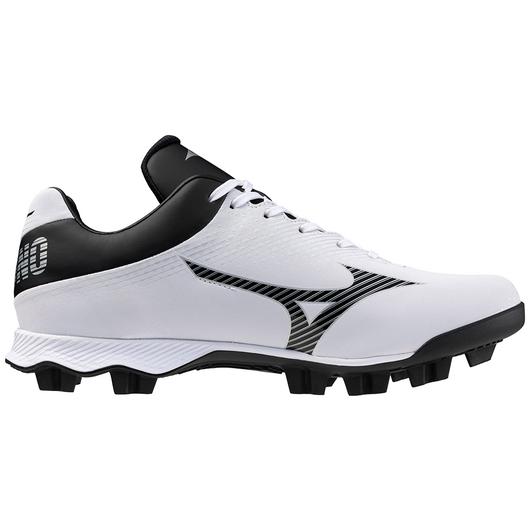 Mizuno Wave Lightrevo TPU Men's Molded Low Baseball Cleat - White/Black