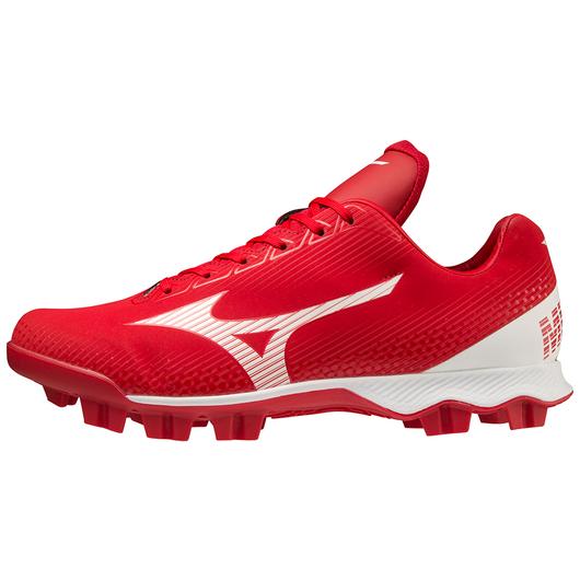 Mizuno Wave Lightrevo TPU Men's Molded Low Baseball Cleat - Red/White