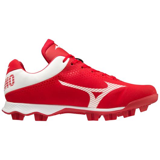 Mizuno Wave Lightrevo TPU Men's Molded Low Baseball Cleat - Red/White