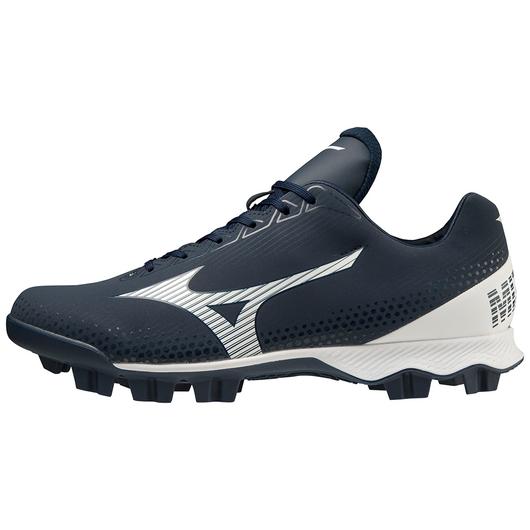 Mizuno Wave Lightrevo TPU Men's Molded Low Baseball Cleat - Navy/White