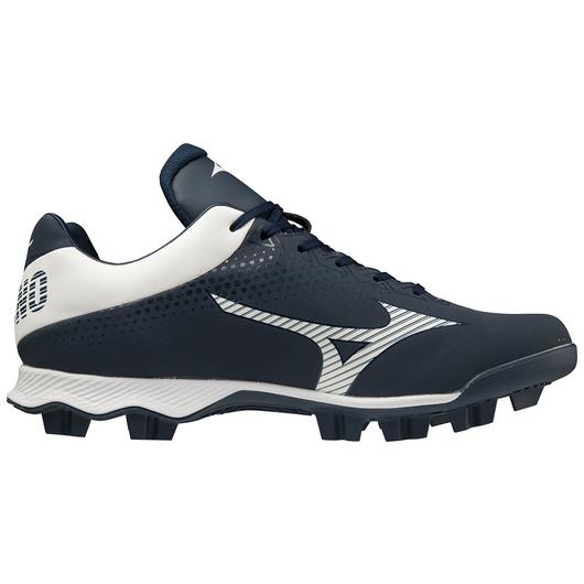 Mizuno Wave Lightrevo TPU Men's Molded Low Baseball Cleat - Navy/White