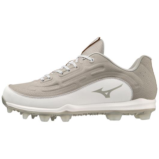 Mizuno Ambition 3 Low TPU Men's Molded Baseball Cleat -Grey/White