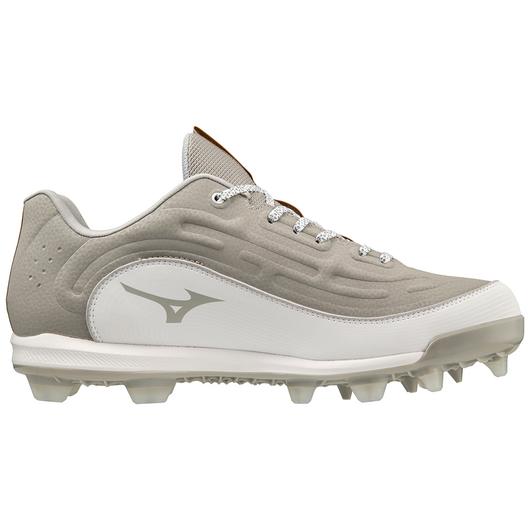 Mizuno Ambition 3 Low TPU Men's Molded Baseball Cleat -Grey/White