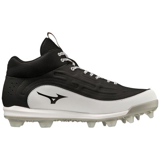 Mizuno Ambition 3 Mid TPU Men's Molded Baseball Cleat- Black/White