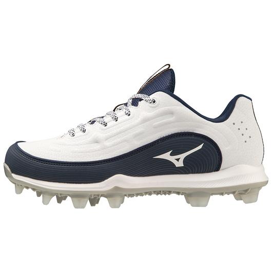 9-Spike Advanced Finch Elite 6 Low Women's TPU Molded Softball Cleat- White/Navy