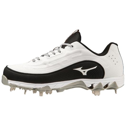 9-Spike Swift 8 Low Women's Metal Softball Cleat - White/Black