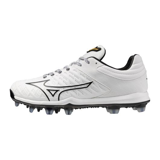 Women's Mizuno Pro FP Low TPU Fastpitch Cleat - White/Black