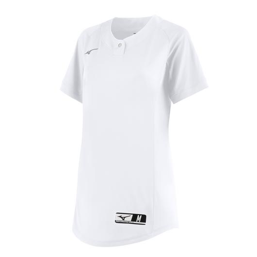 Women's NXT 1-Button Short Sleeve Softball Jersey - White