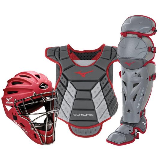 Samurai Women's Boxed Catcher's Gear Set (13-14")- Grey/Cardinal