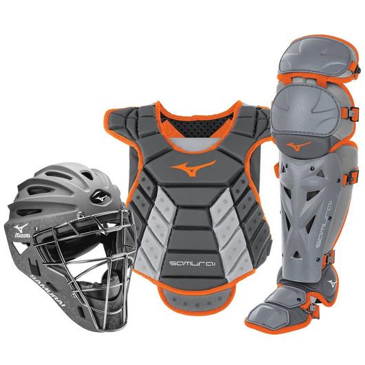 Samurai Women's Boxed Catcher's Gear Set (13-14")- Grey/Orange