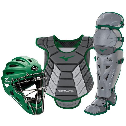 Samurai Women's Boxed Catcher's Gear Set (13-14")- Grey/Forest