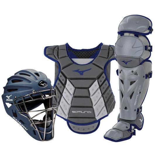 Samurai Women's Boxed Catcher's Gear Set (13-14")- Grey/Navy