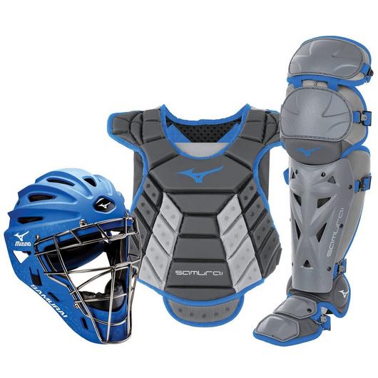 Samurai Women's Boxed Catcher's Gear Set (13-14")- Grey/Royal