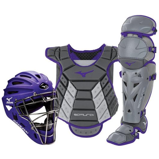 Samurai Women's Boxed Catcher's Gear Set (13-14")- Grey/Purple