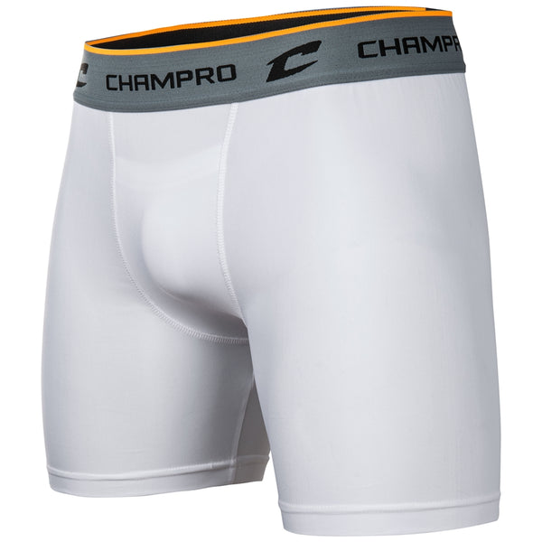 Compression Boxer Short with Cup - White