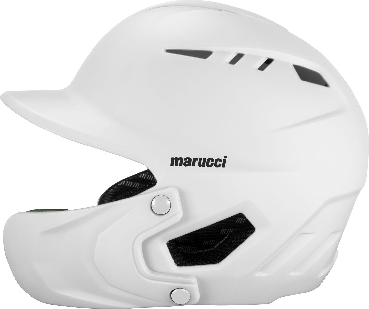 Duravent Batting Helmet With Jaw Guard - White