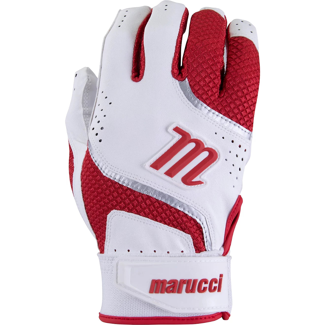 Youth Code Batting Glove - White/Red