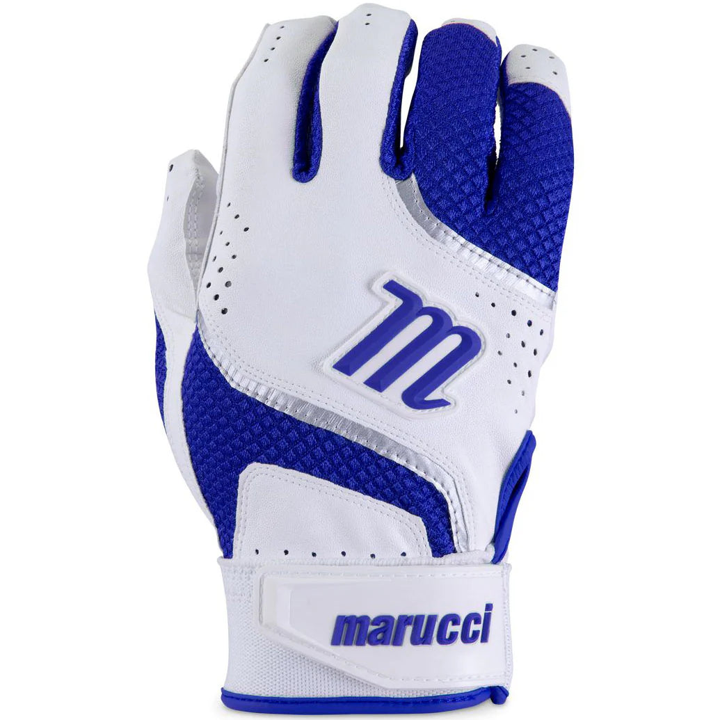 Code Adult Batting Glove - White/Royal