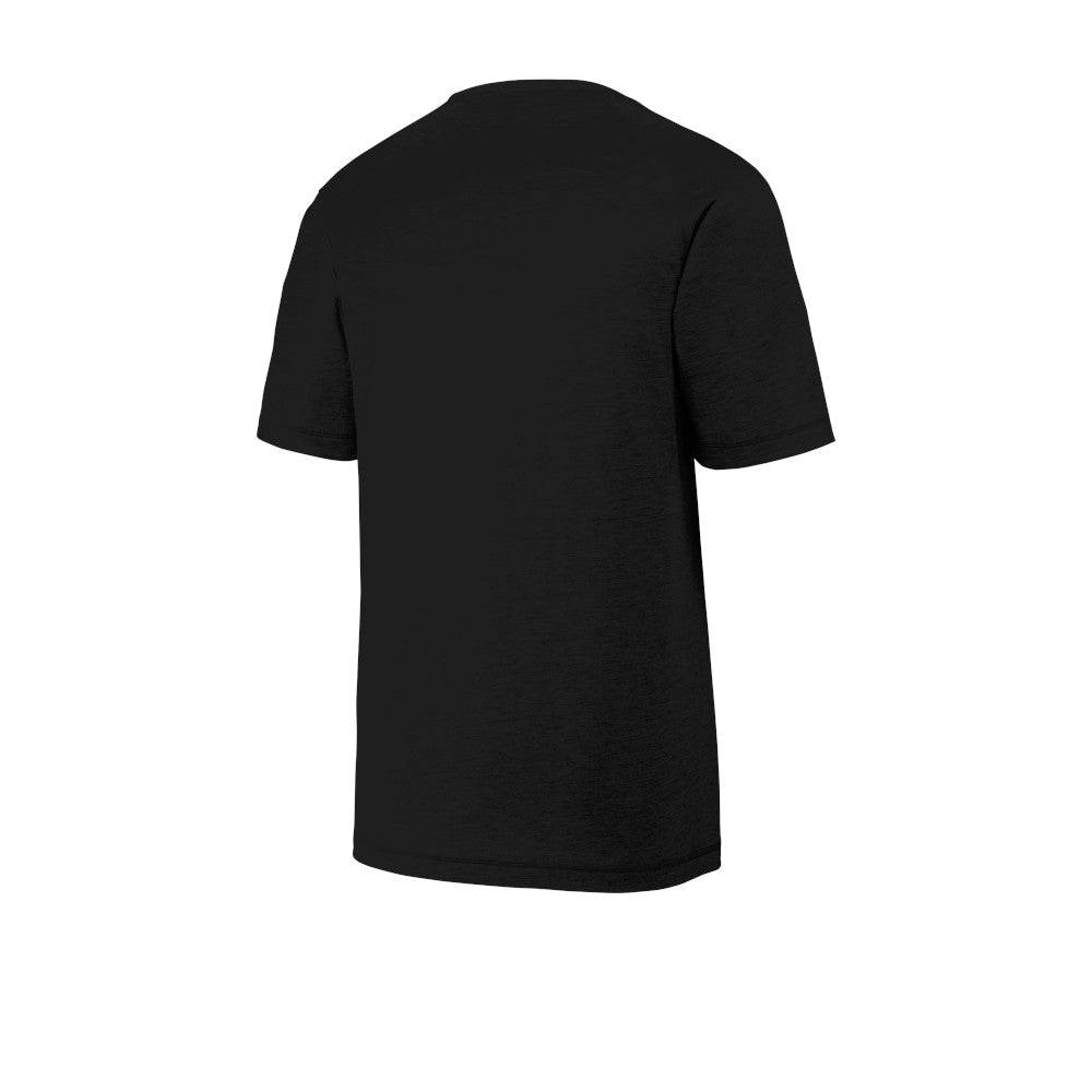 Sport-Tek® PosiCharge® Tri-Blend Wicking Raglan Tee (Black Triad Solid)