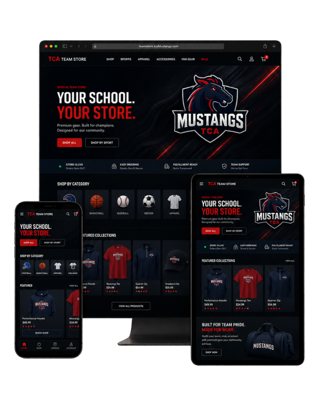 TCA Team Store platform showcase