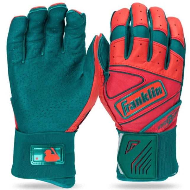 Powerstrap® Infinite Batting Gloves - Teal/Coral