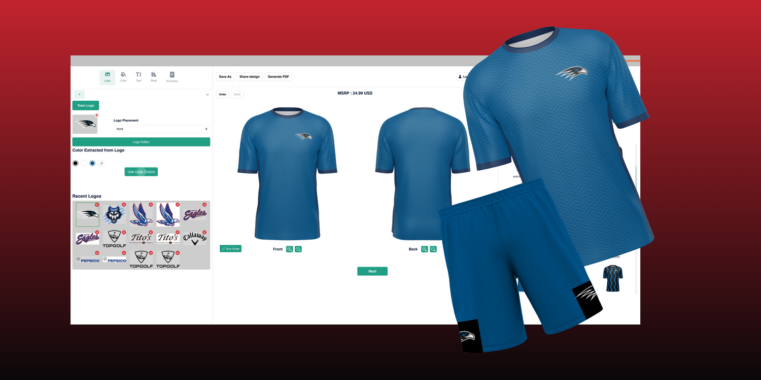 Click to Build Custom Tennis Team Gear - Unleash your team's identity on the court with TCA Team's intuitive customization tool. Design and personalize top-quality tennis gear for a standout presence. Elevate your game with our easy-to-use builder.