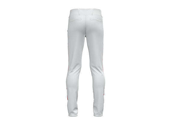 Youth Adversary 2.0 Tapered Piped Pant - White/Red
