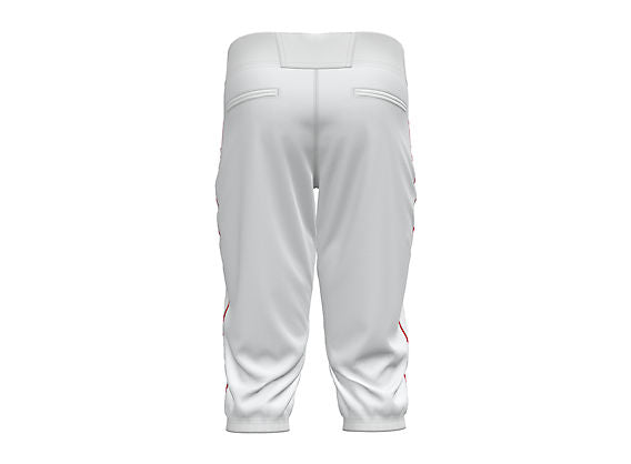 Adversary 2.0 Baseball Piped Athletic Knicker - White/Red
